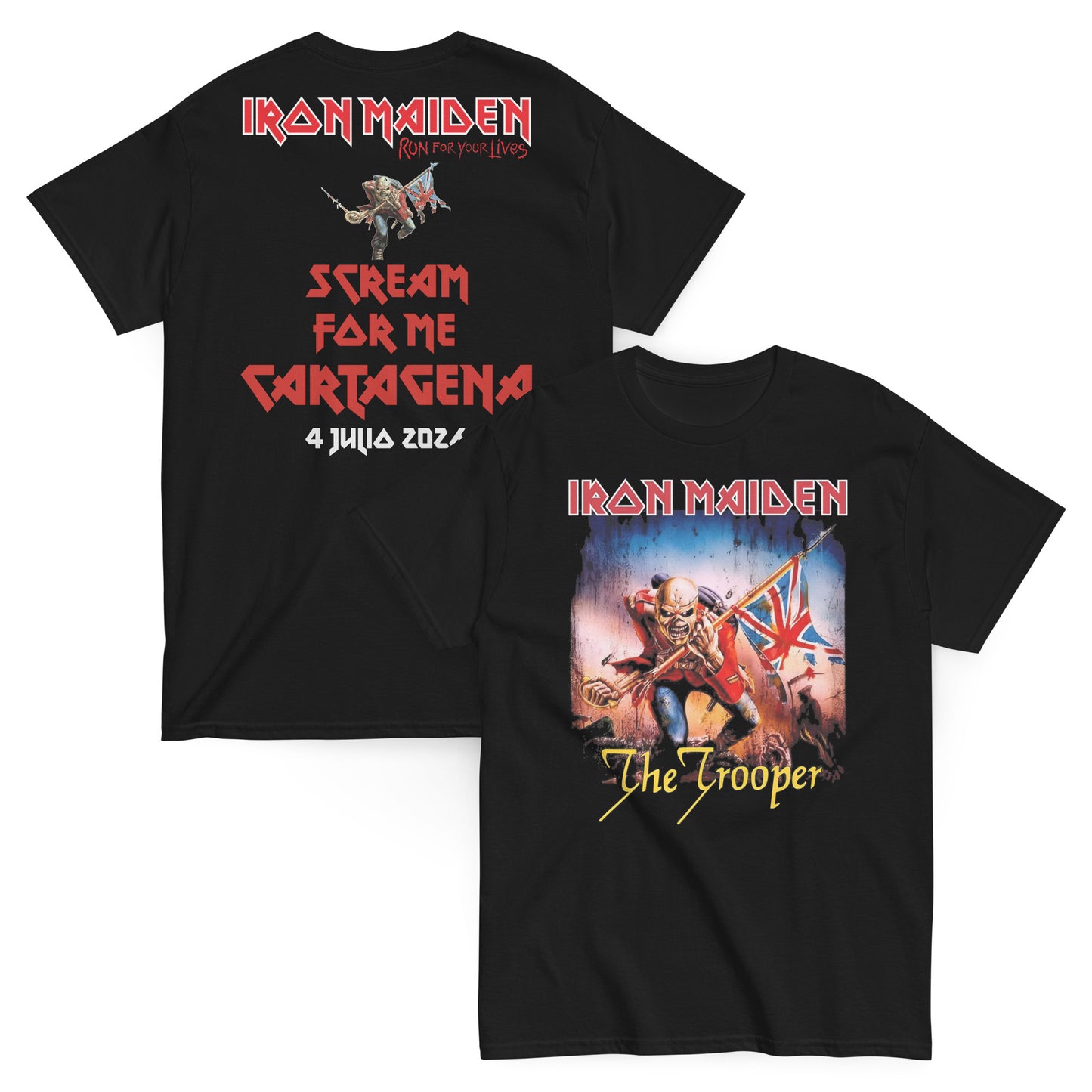 Iron Maiden Camiseta Heavy Metal Eddie Trooper Cartagena 2026 Unisex Premium