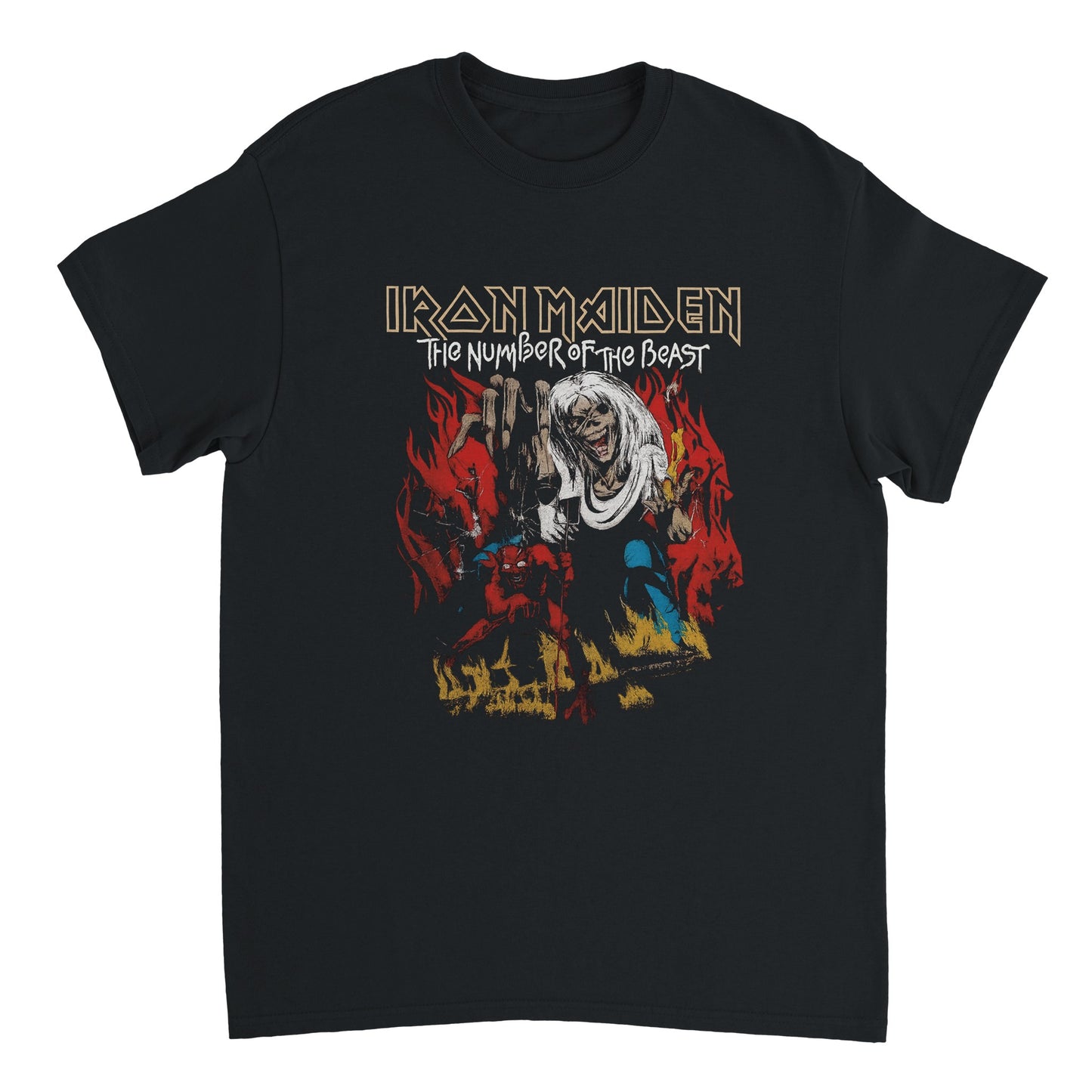 Iron Maiden Camiseta Heavy Metal Number of the Beast Unisex Clásica