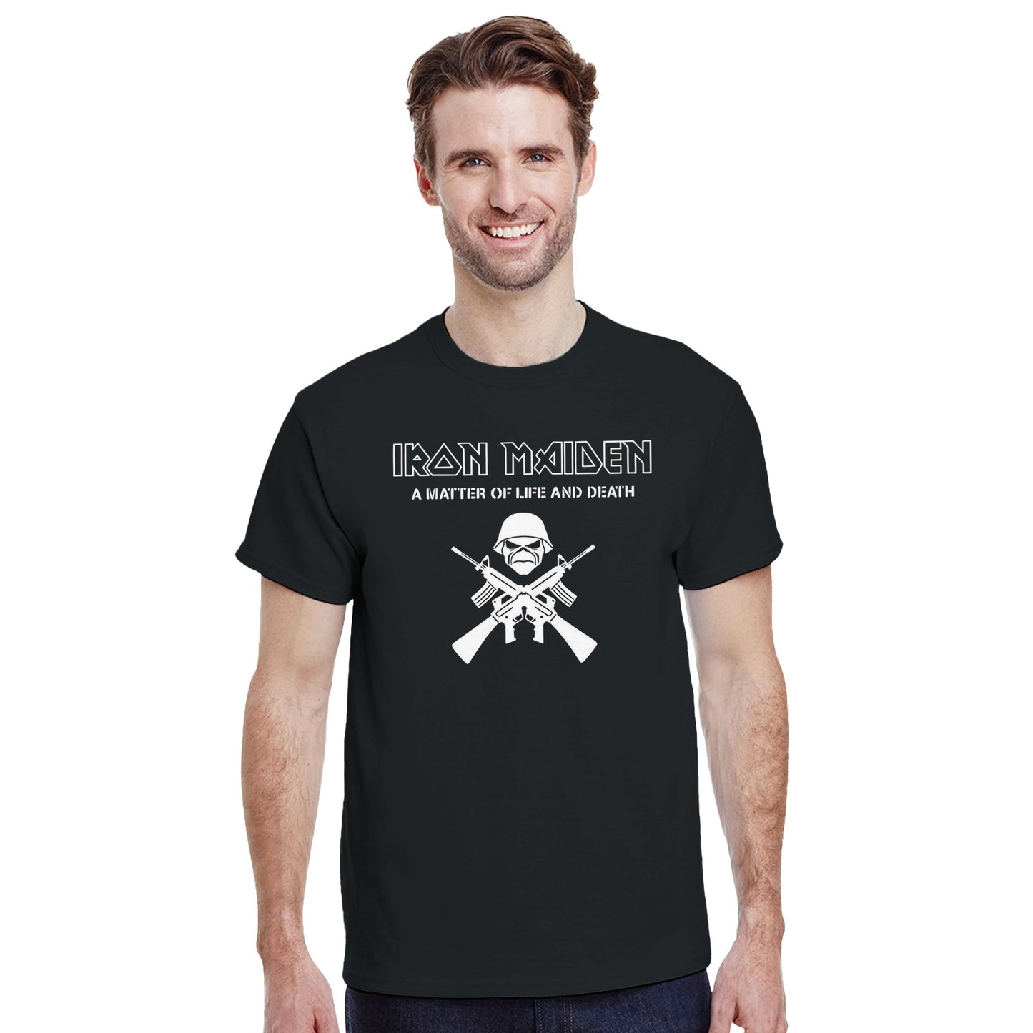Iron Maiden Camiseta Heavy Metal A Matter of Life and Death Unisex Premium