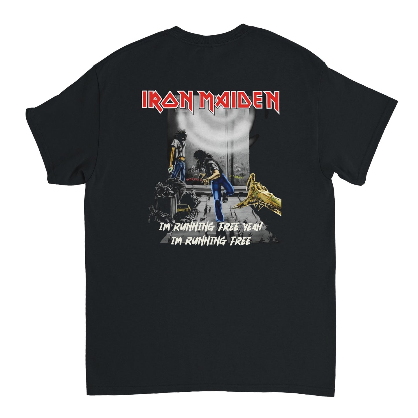 Iron Maiden Camiseta Heavy Metal Running Free Unisex Premium
