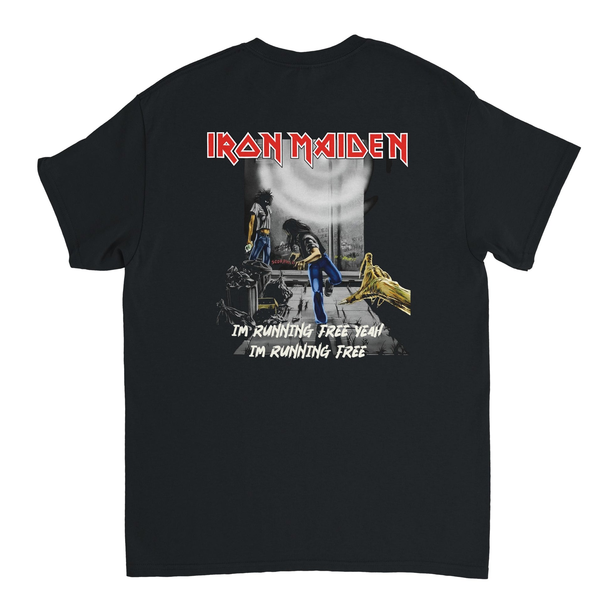 Iron Maiden Camiseta Heavy Metal Running Free Unisex Premium