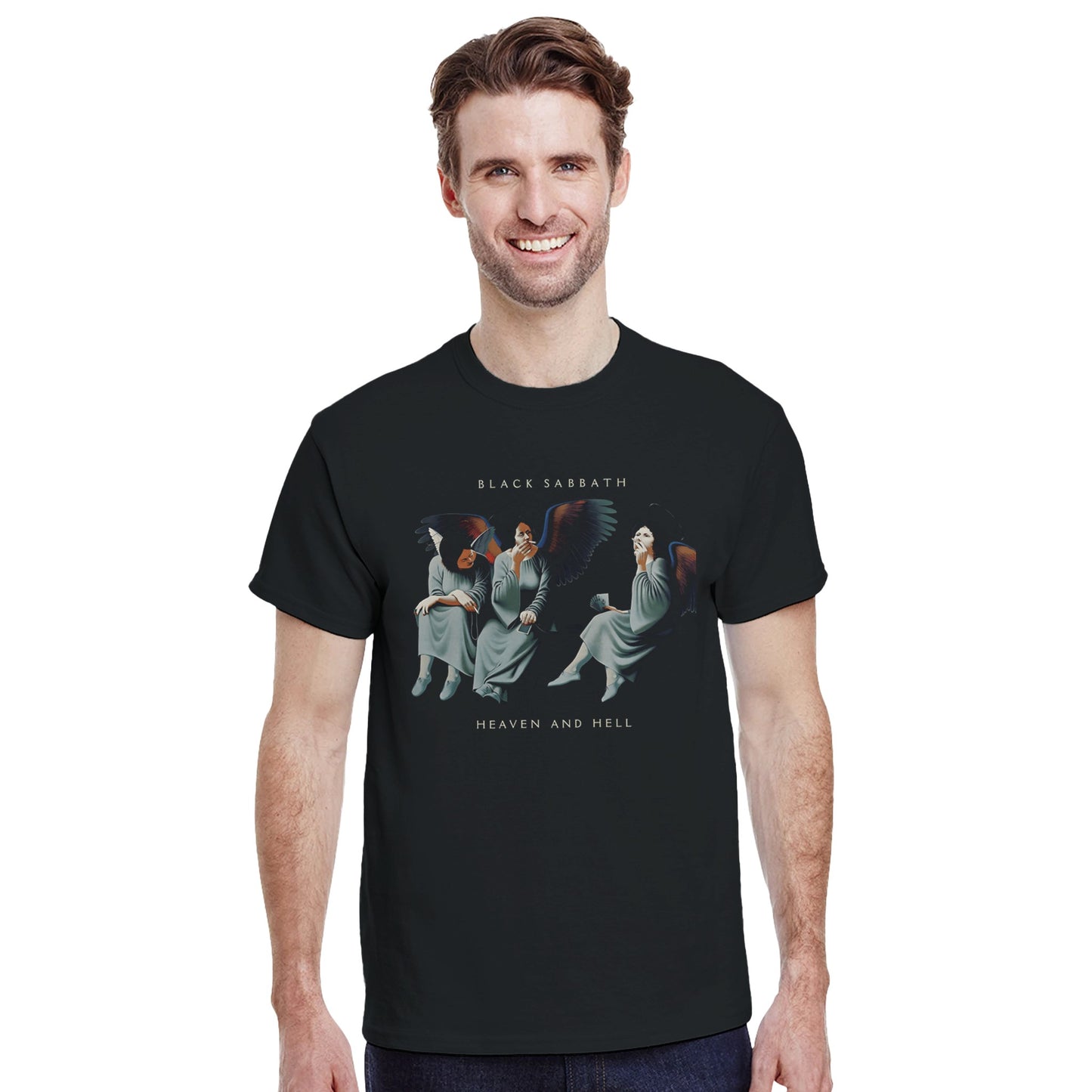 Black Sabbath Camiseta Heavy Metal Heaven and Hell Unisex