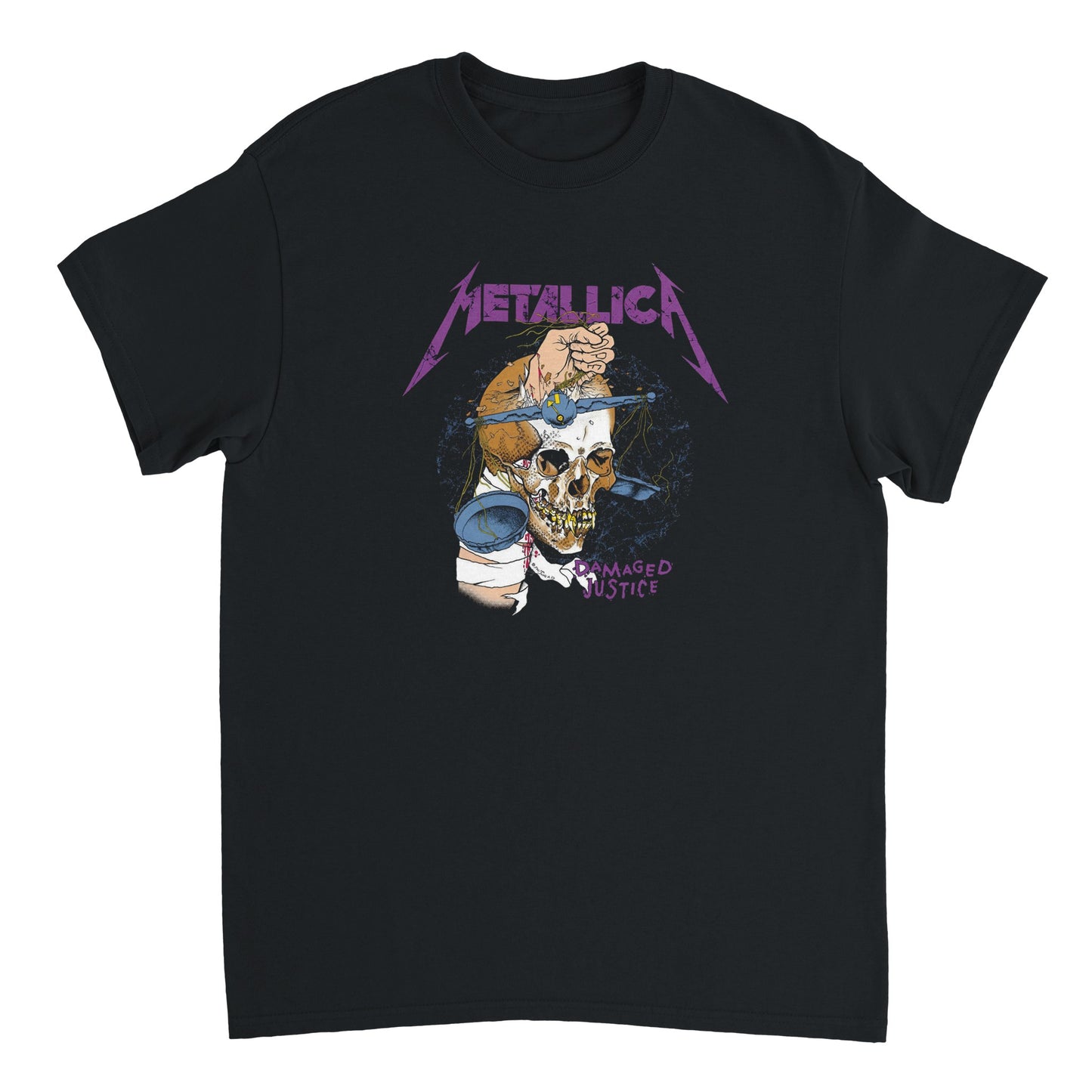 Metallica Camiseta Thrash Metal And Justice for All Unisex Clásica