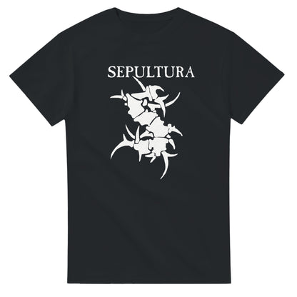 SEPULTURA-Camiseta de cuello redondo unisex alta densidad | Gildan® 5000 Negro