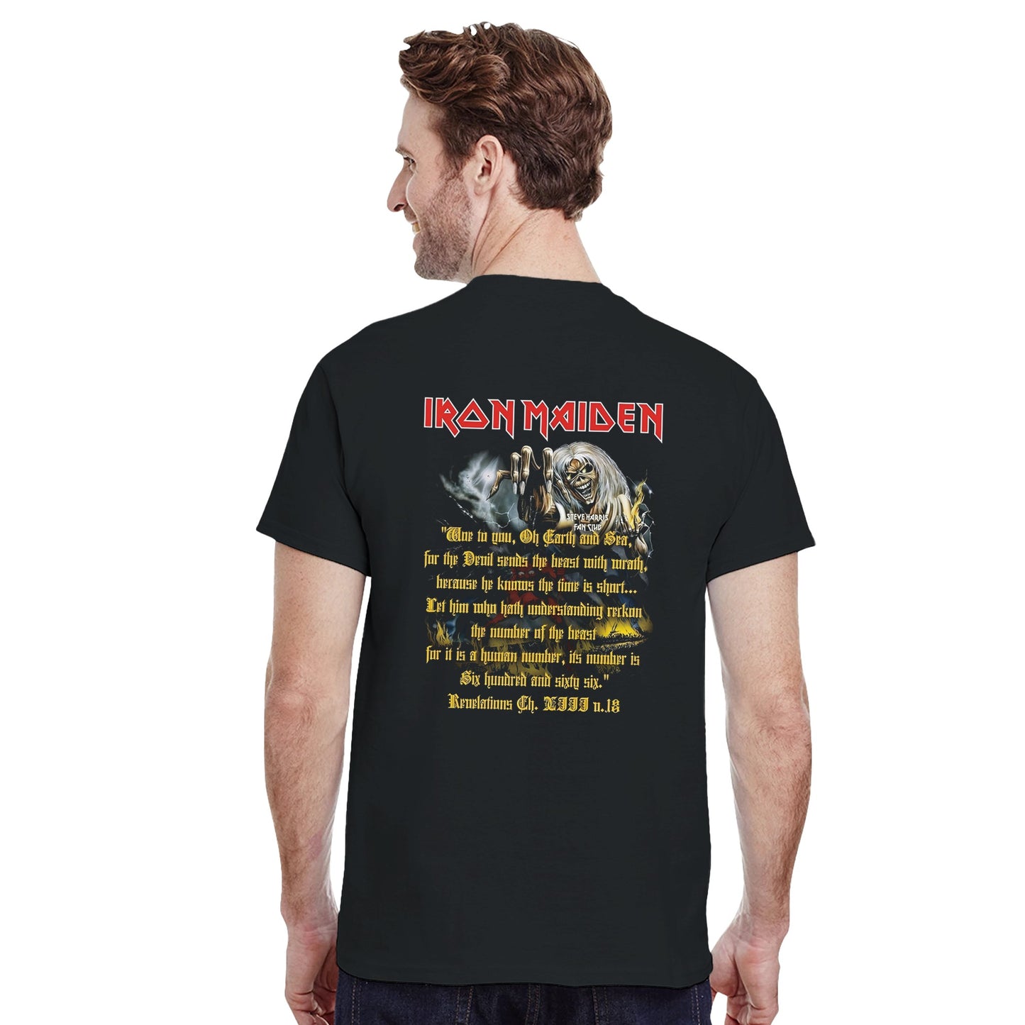Iron Maiden Camiseta Heavy Metal Eddie The Head Unisex Clásica