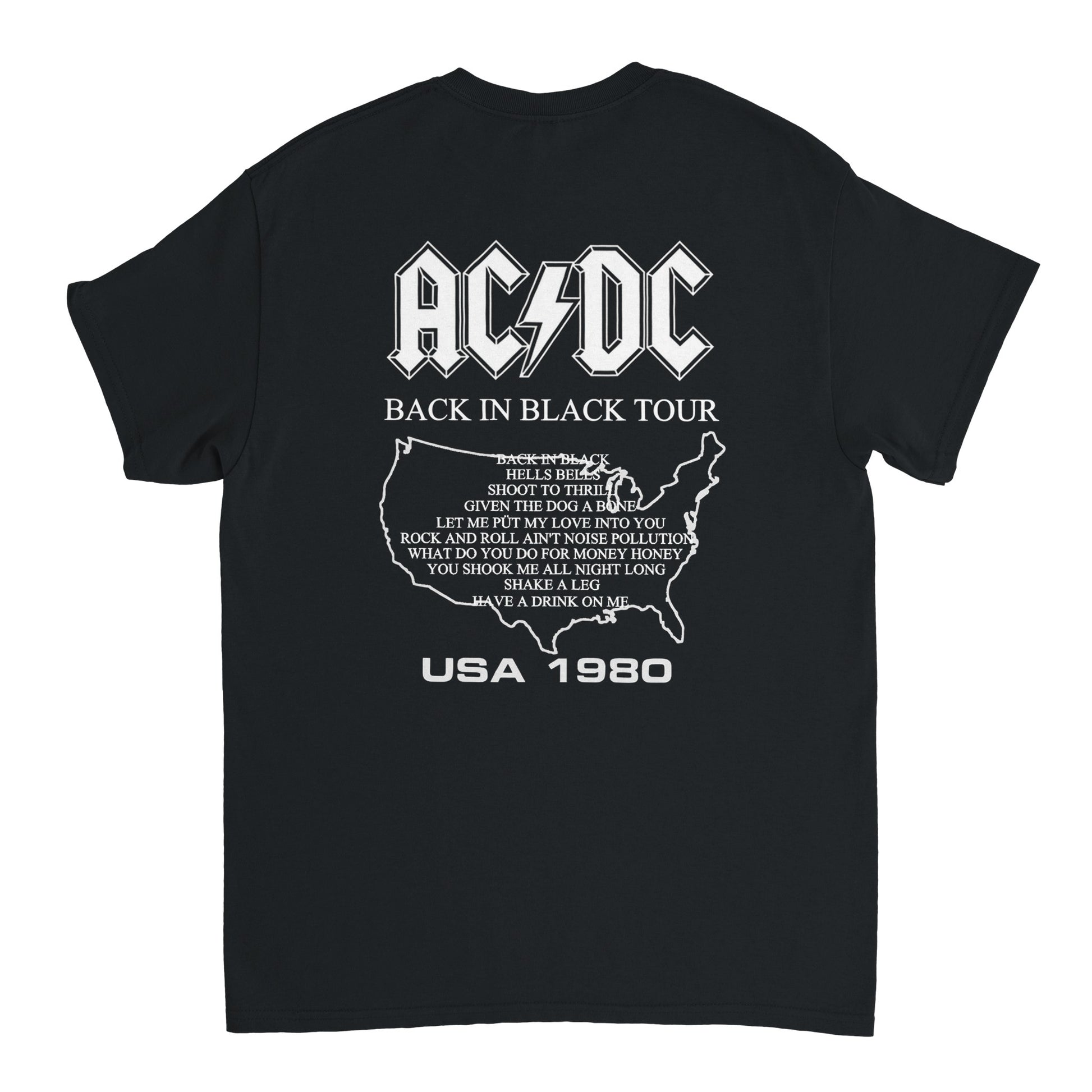 AC/DC Camiseta Hard Rock Back in Black Unisex Premium