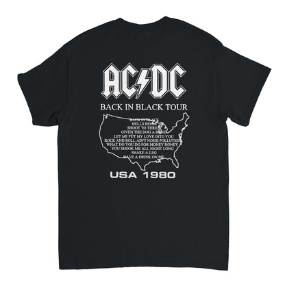 AC/DC Camiseta Hard Rock Back in Black Unisex Premium