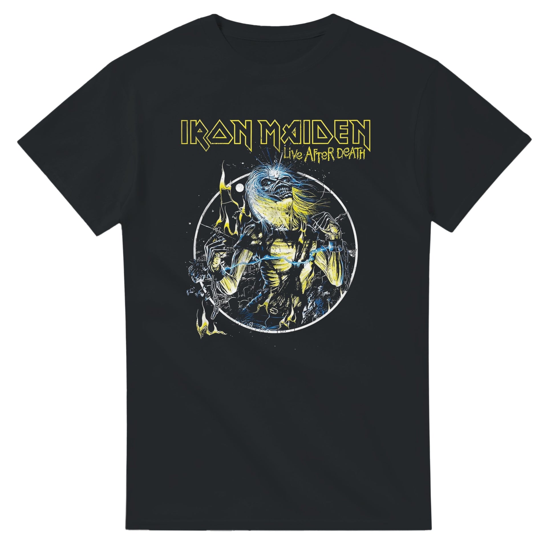 Iron Maiden Camiseta Heavy Metal Live After Death Unisex Premium