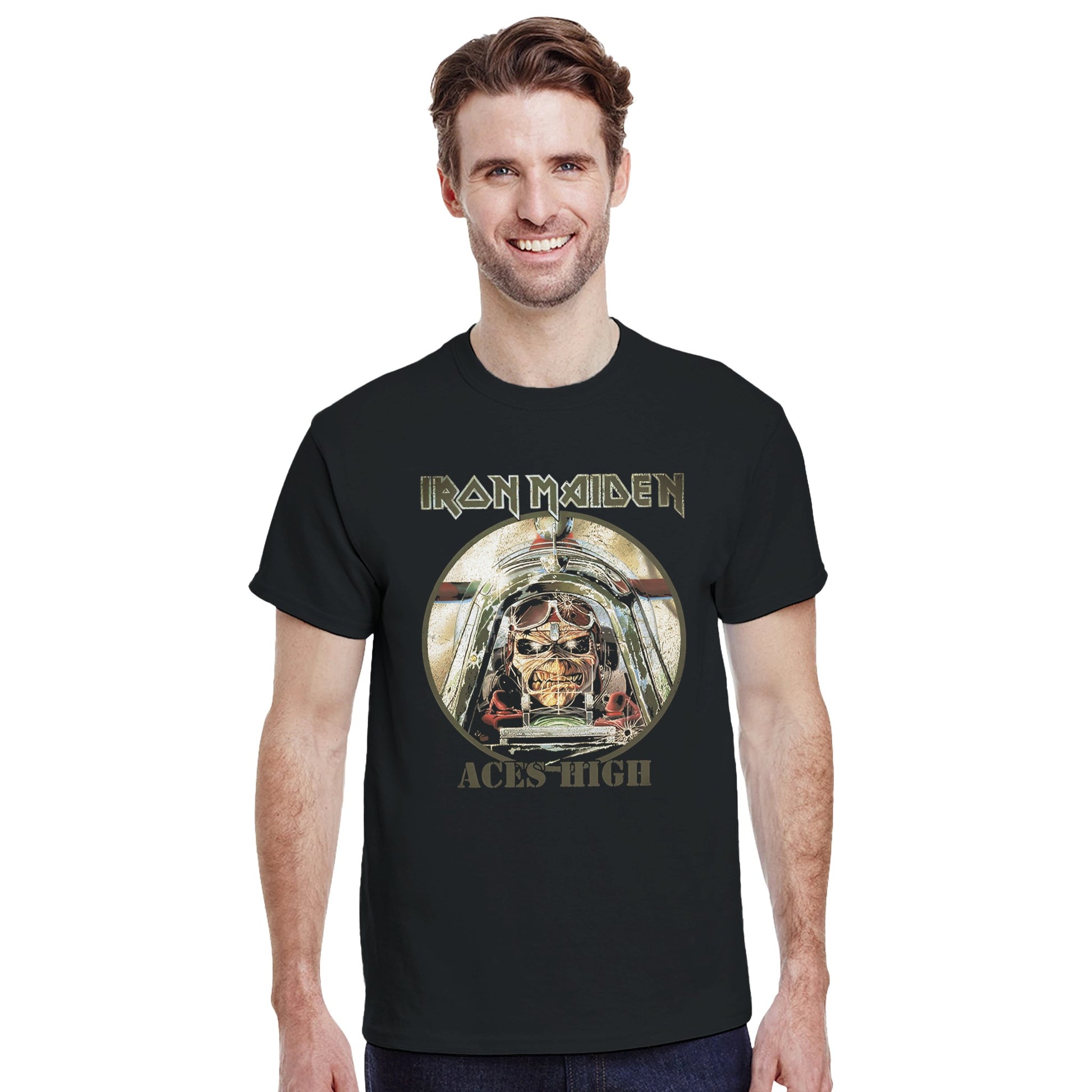 Iron Maiden Camiseta Heavy Metal Powerslave Aces High Cartagena Rock Imperium Unisex Premium