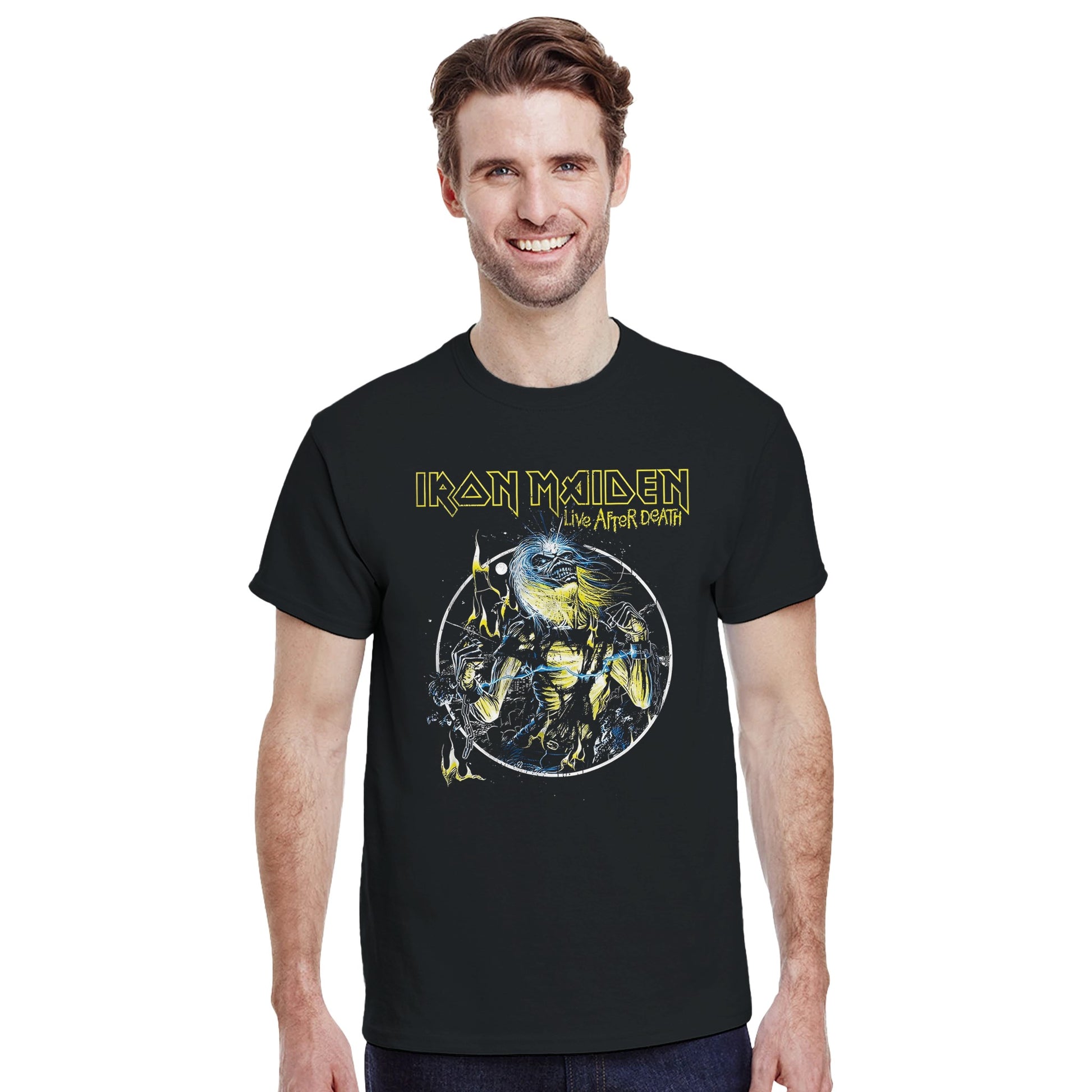 Iron Maiden Camiseta Heavy Metal Live After Death Unisex Premium