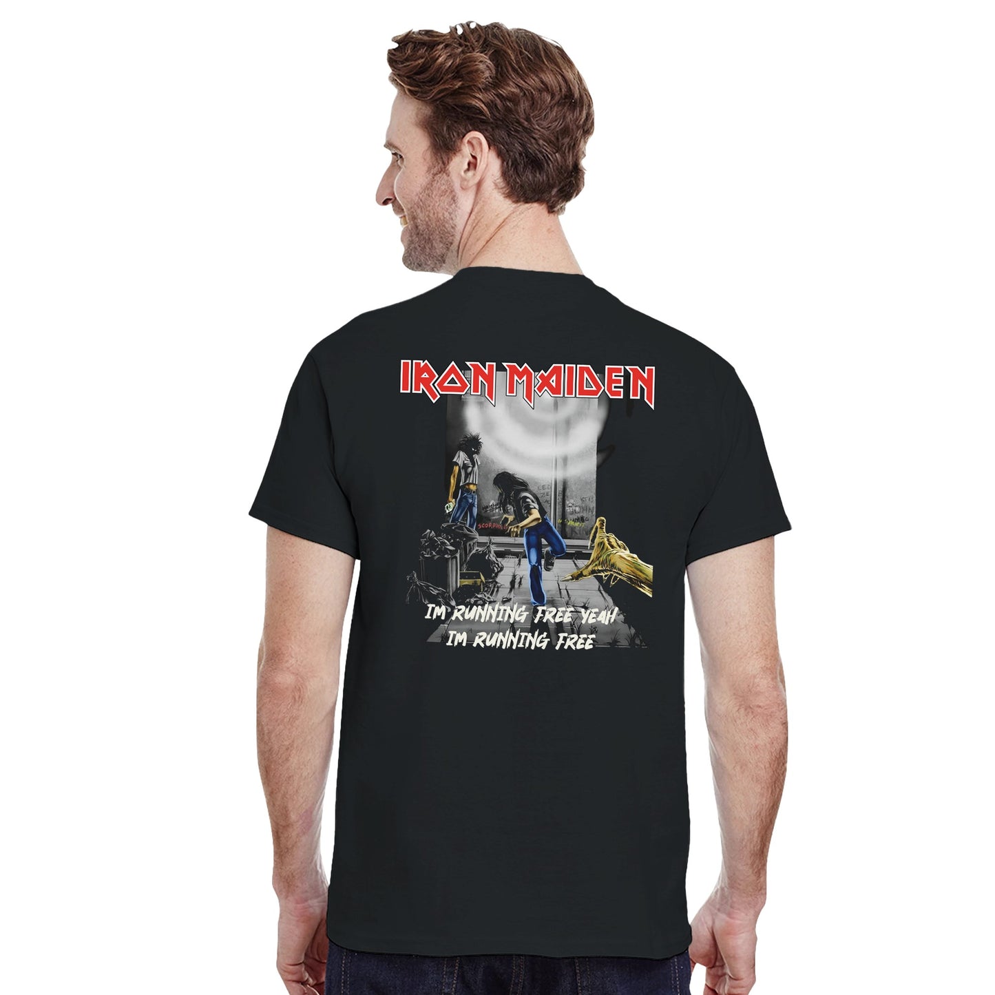 Iron Maiden Camiseta Heavy Metal Running Free Unisex Premium