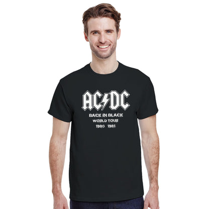 AC/DC Camiseta Hard Rock Back in Black Unisex Premium