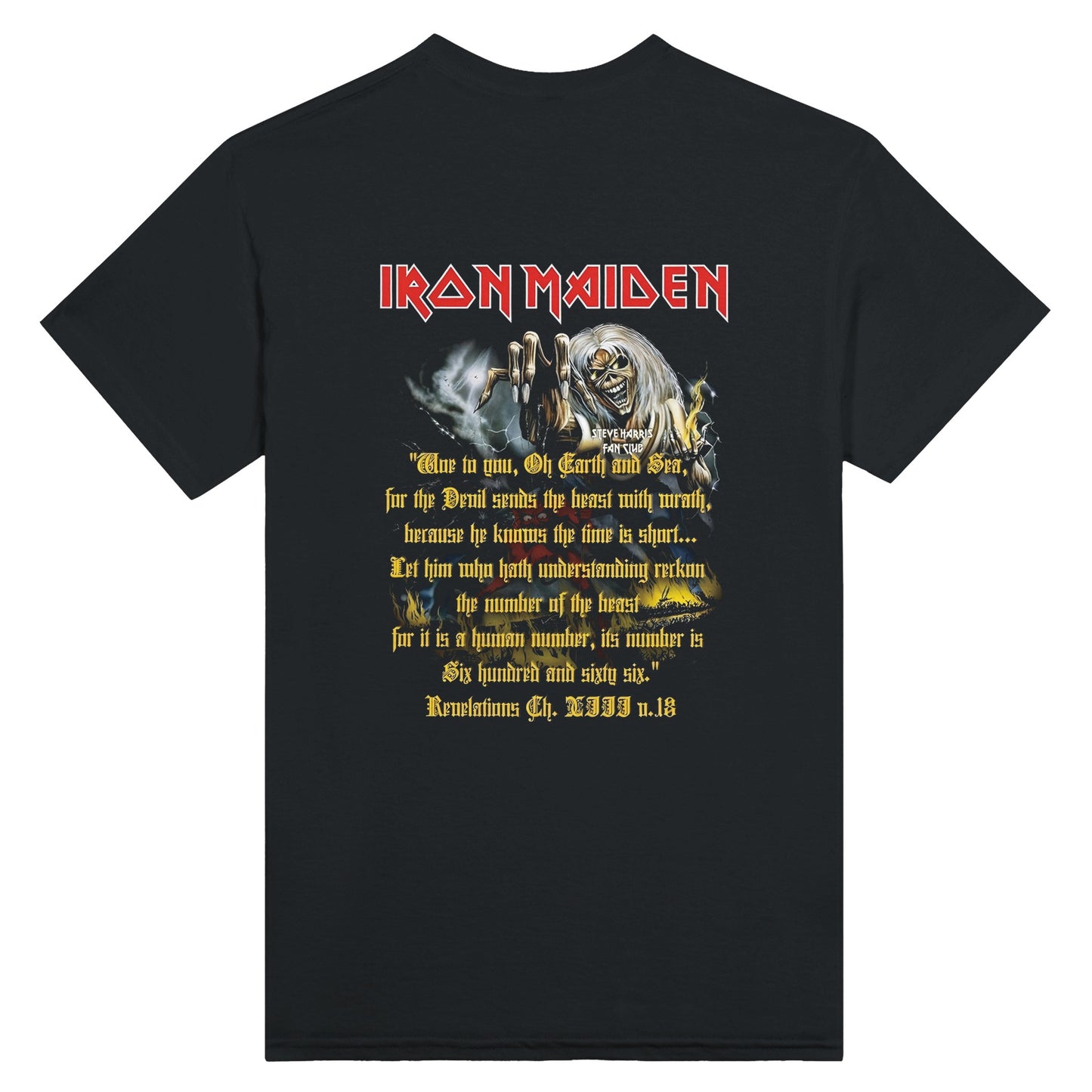 Iron Maiden Camiseta Heavy Metal Eddie The Head Unisex Clásica