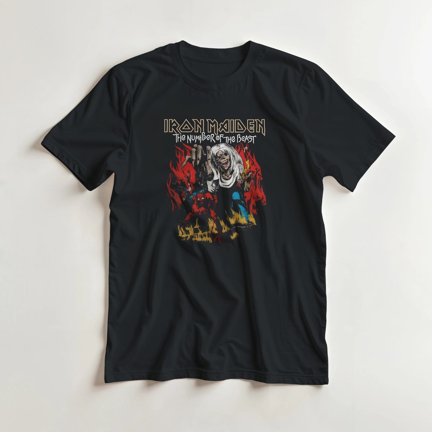 Iron Maiden Camiseta Heavy Metal Eddie The Head Unisex Clásica