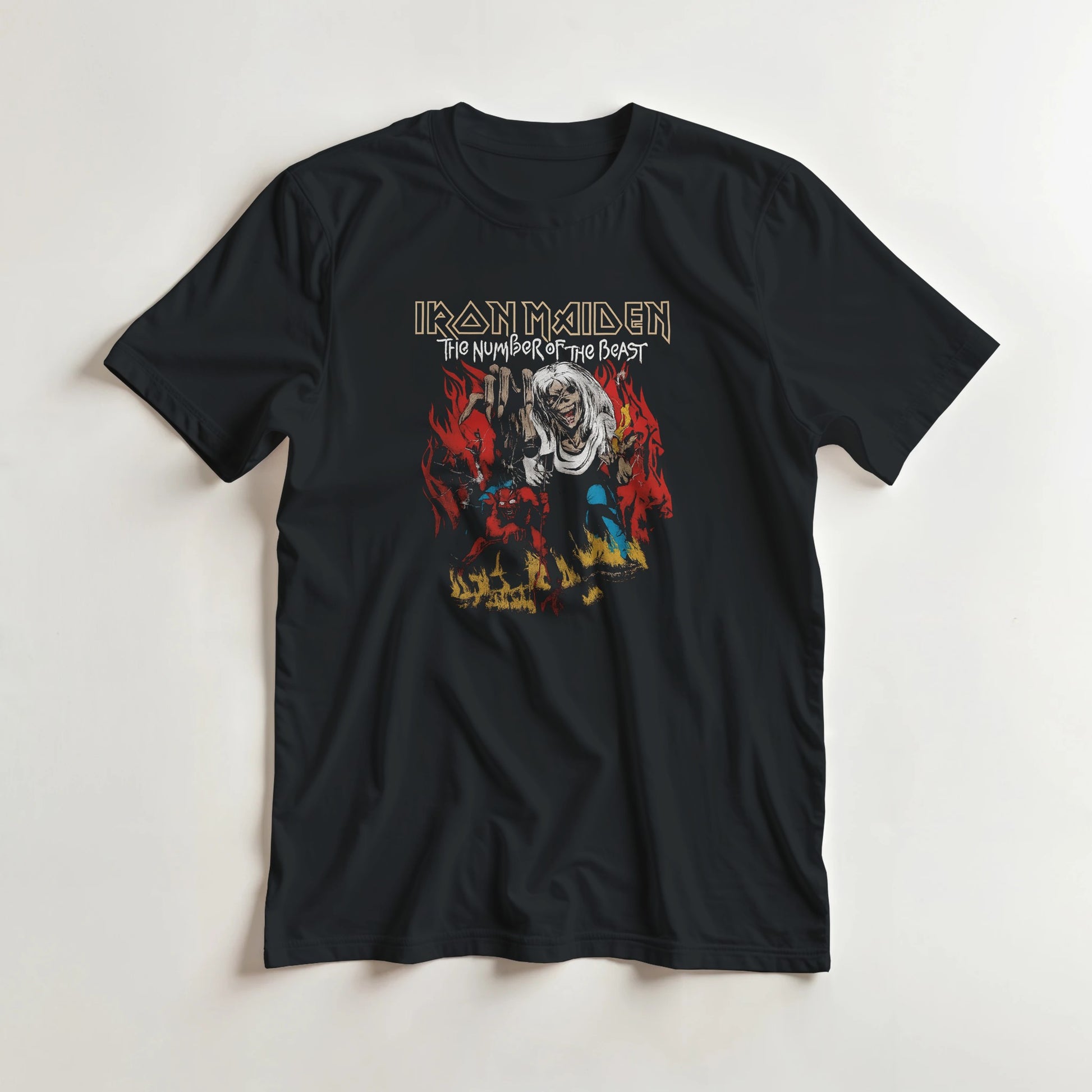 Iron Maiden Camiseta Heavy Metal Eddie The Head Unisex Clásica
