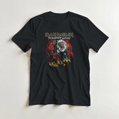 Iron Maiden Camiseta Heavy Metal Eddie The Head Unisex Clásica