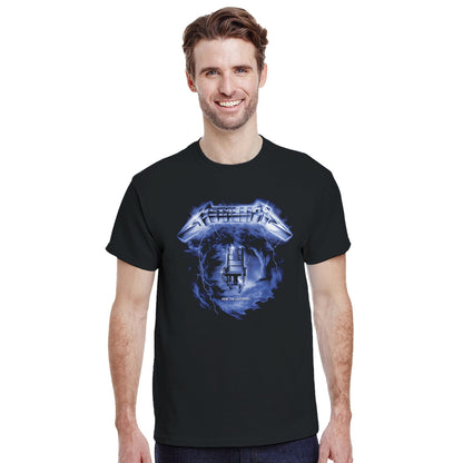 Metallica-Camiseta de cuello redondo unisex alta densidad ride the lightning