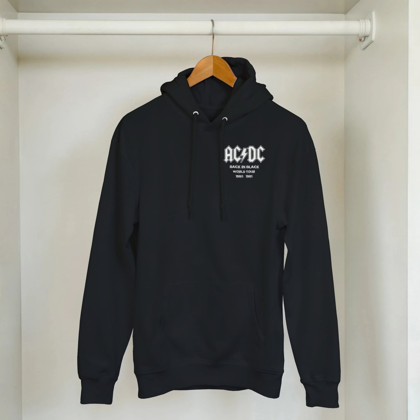 AC/DC Sudadera Hard Rock Back in Black Unisex Premium