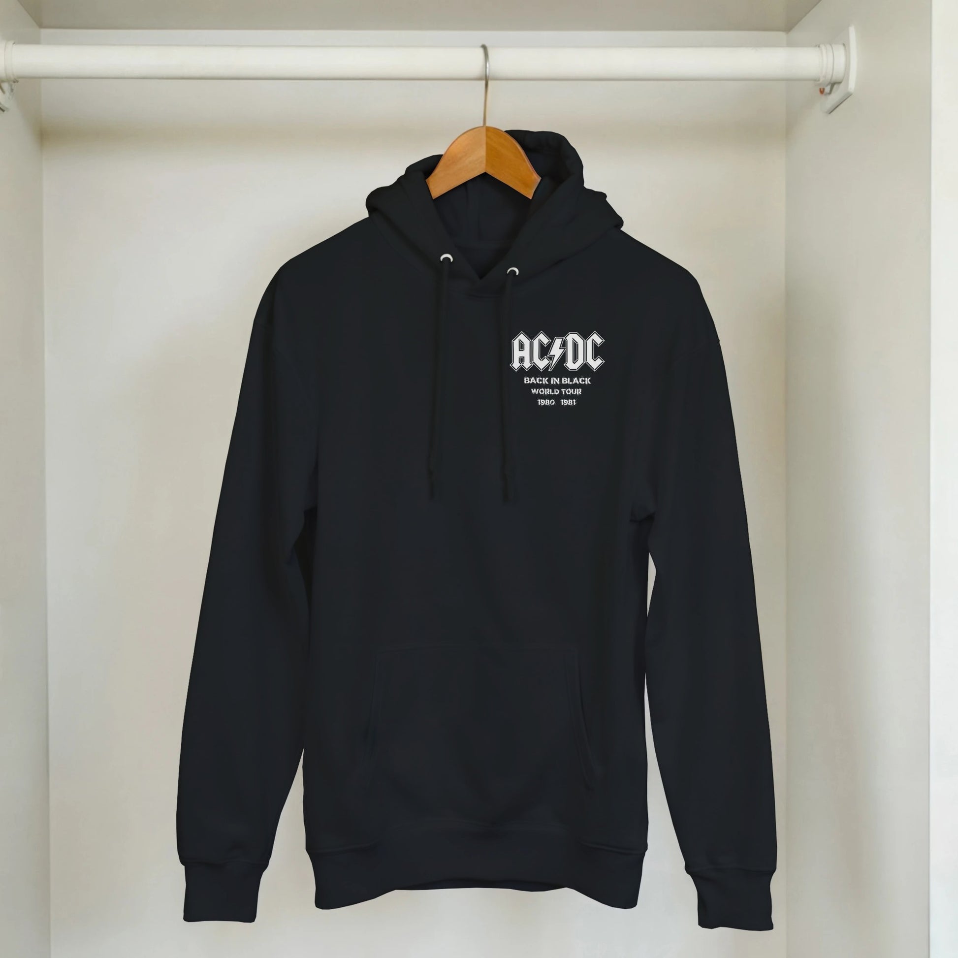 AC/DC Sudadera Hard Rock Back in Black Unisex Premium