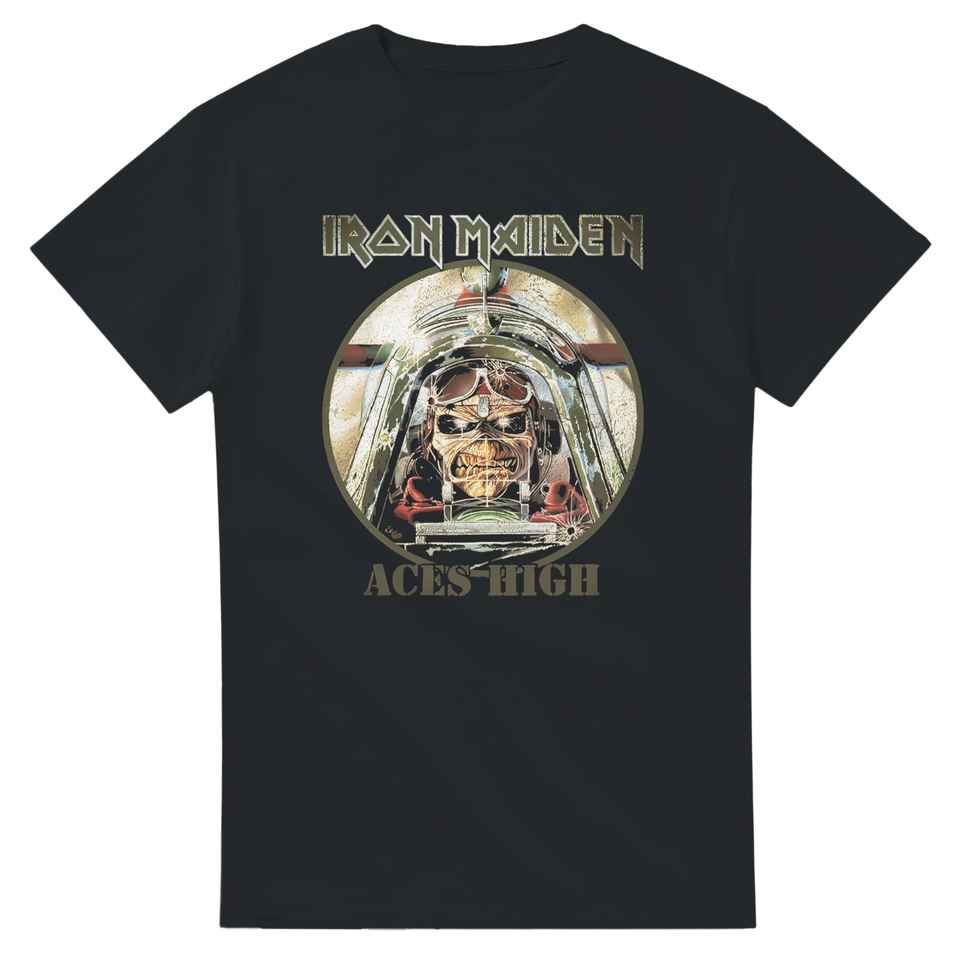 Iron Maiden Camiseta Heavy Metal Powerslave Aces High Cartagena Rock Imperium Unisex Premium