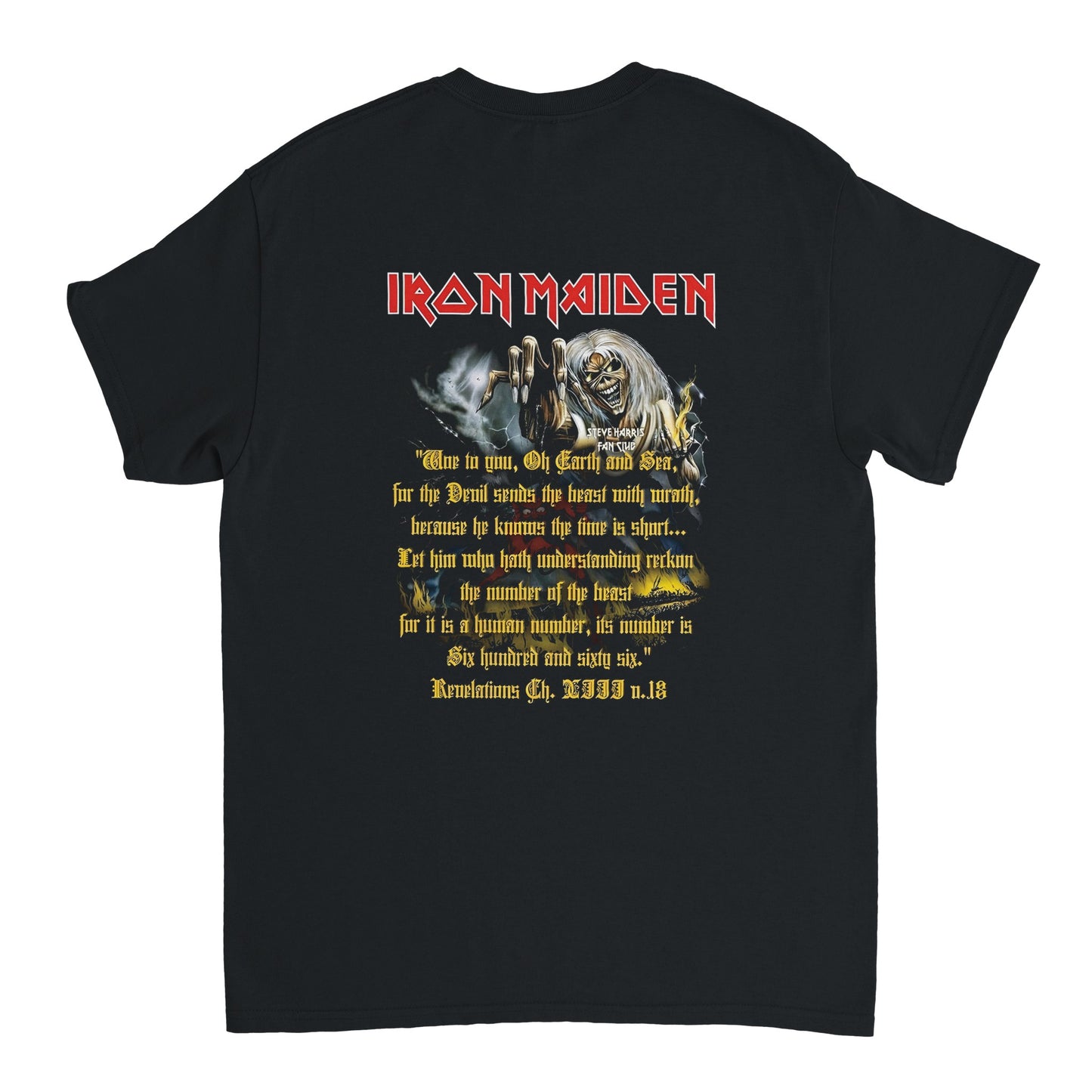 Iron Maiden Camiseta Heavy Metal Eddie The Head Unisex Clásica