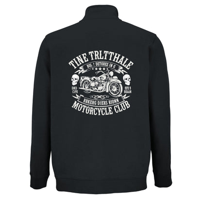 BIKER CUSTOM ROCK RIDER Sudadera unisex con cremallera completa mezcla de materiales reciclados | SOL'S Cooper 04240 Negro