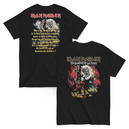 Iron Maiden Camiseta Heavy Metal Number of the Beast Unisex Clásica