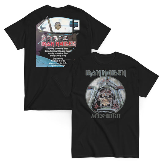 Iron Maiden Camiseta Heavy Metal Aces High Unisex Premium