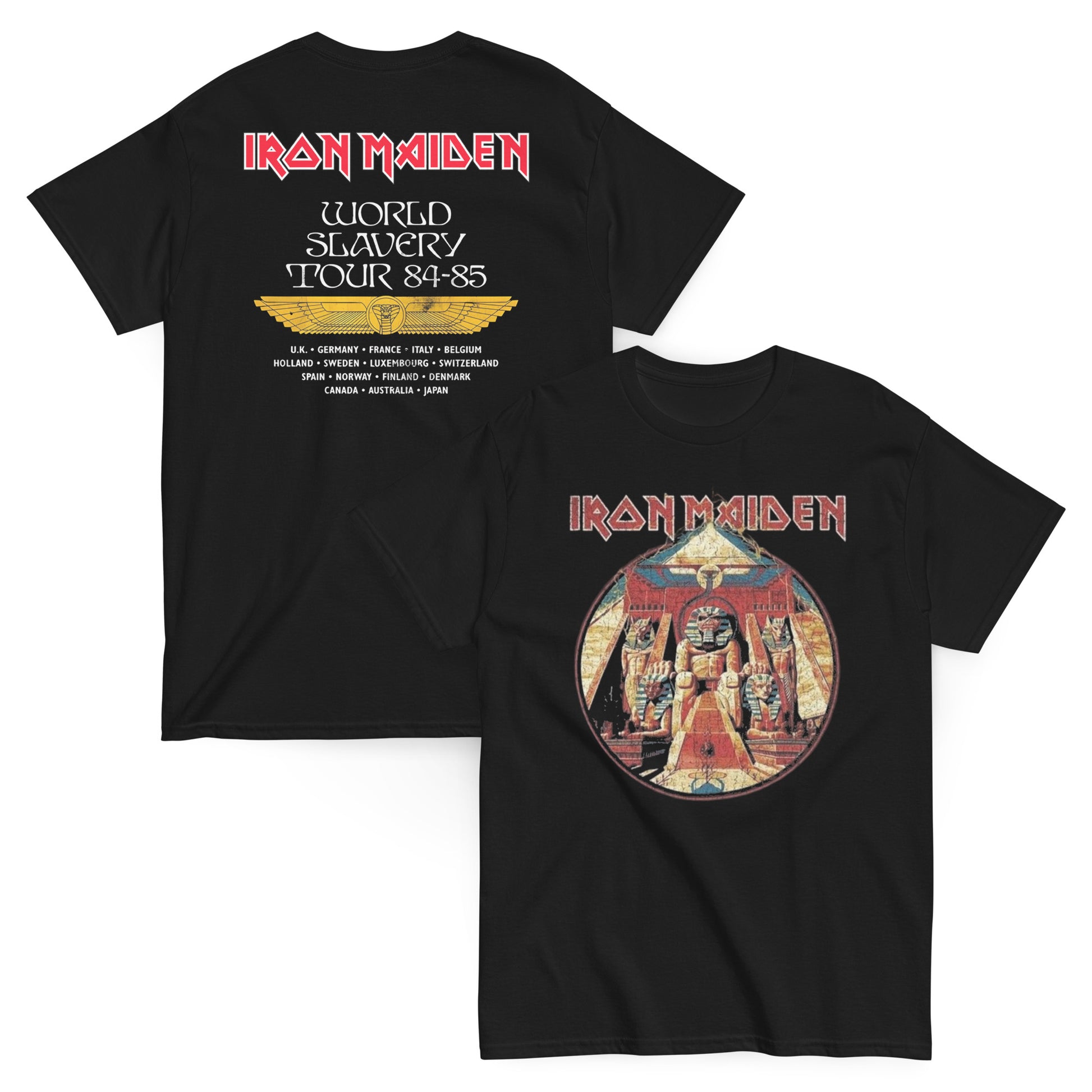 Iron Maiden Camiseta Heavy Metal Powerslave Unisex Premium