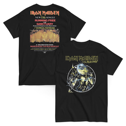 Iron Maiden Camiseta Heavy Metal Live After Death Unisex Premium