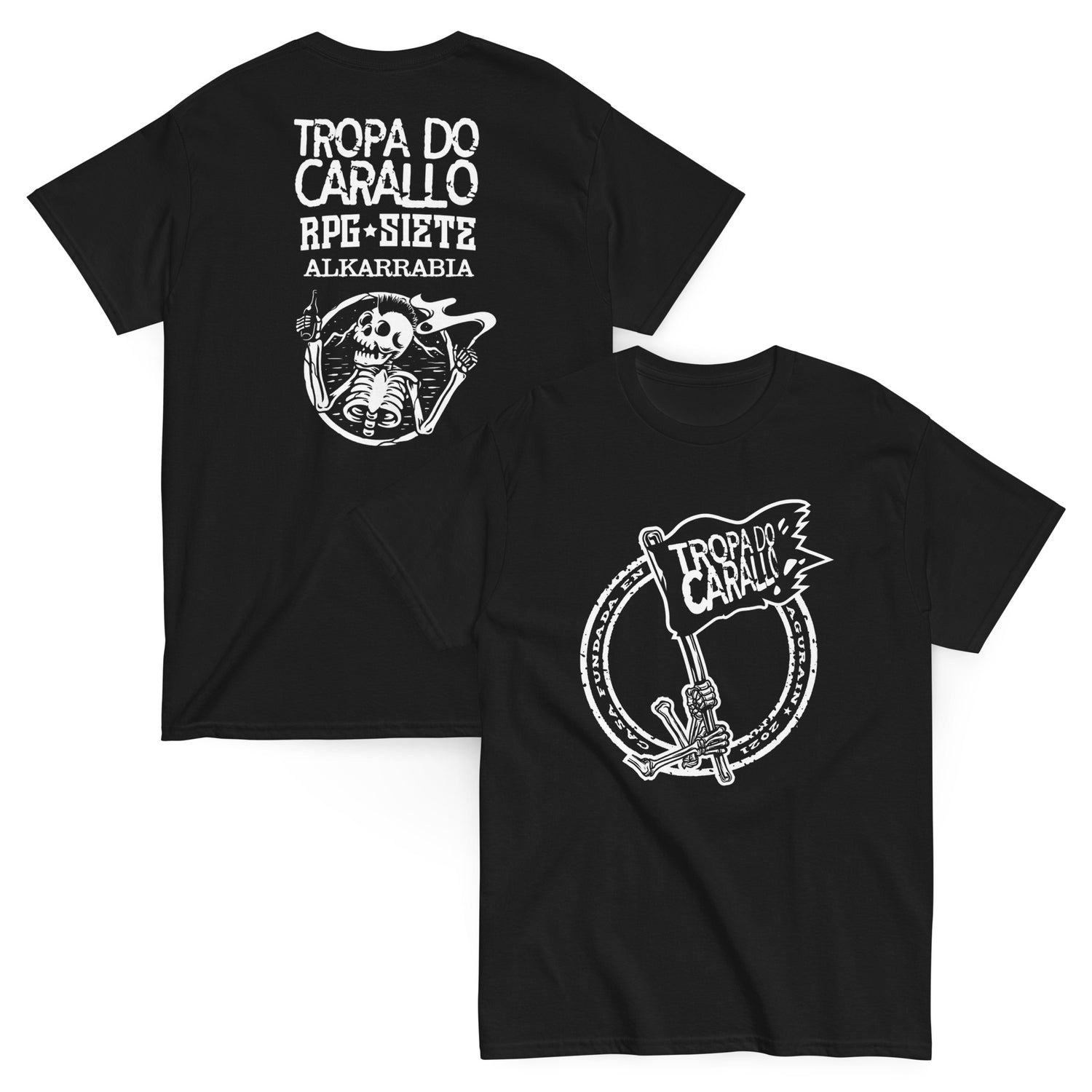 Tropa do Carallo Camiseta Punk Rock Evaristo Páramos Unisex Premium