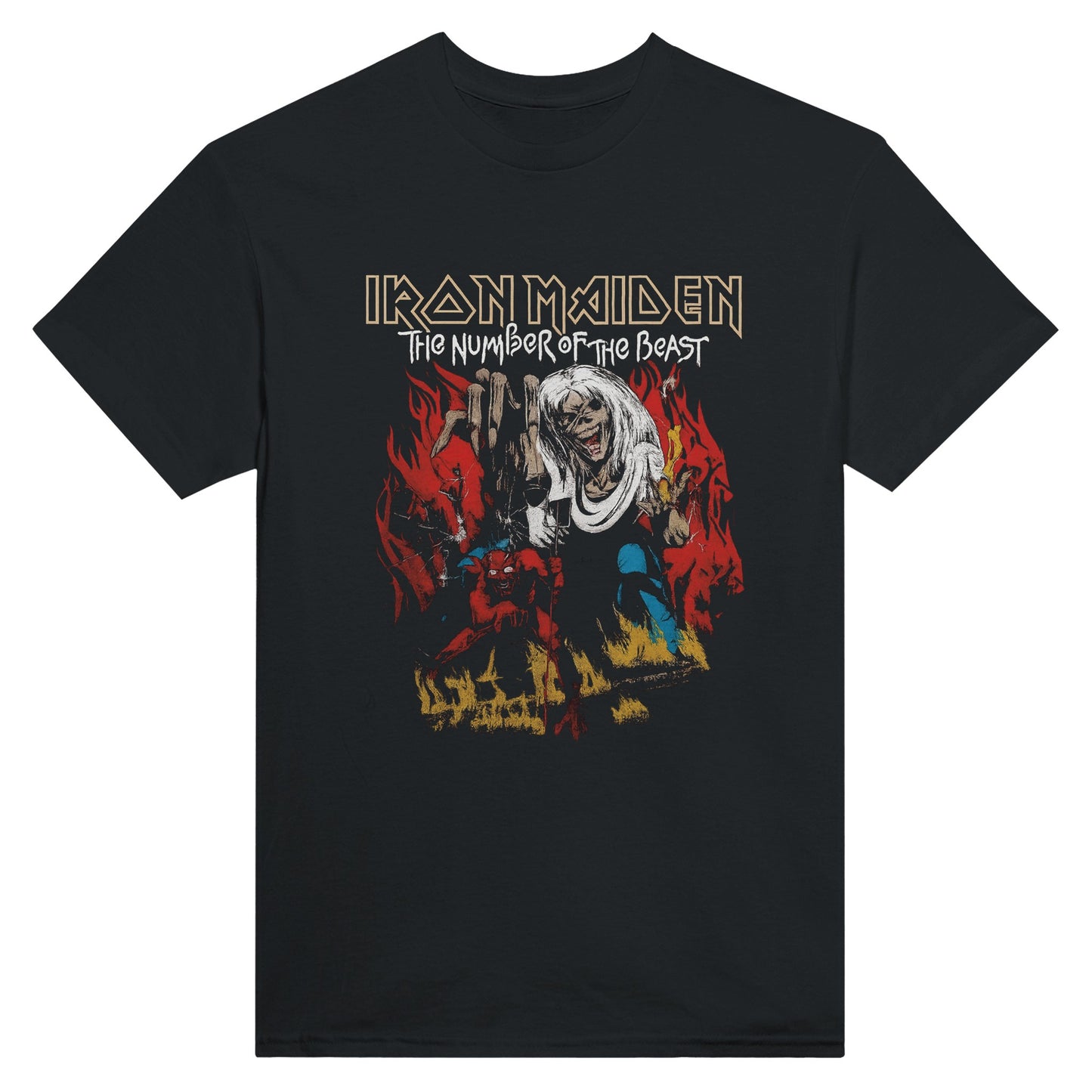 Iron Maiden Camiseta Heavy Metal Eddie The Head Unisex Clásica