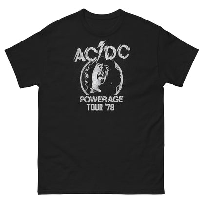 AC/DC Camiseta Hard Rock Angus Young Era Bon Scott Unisex Premium