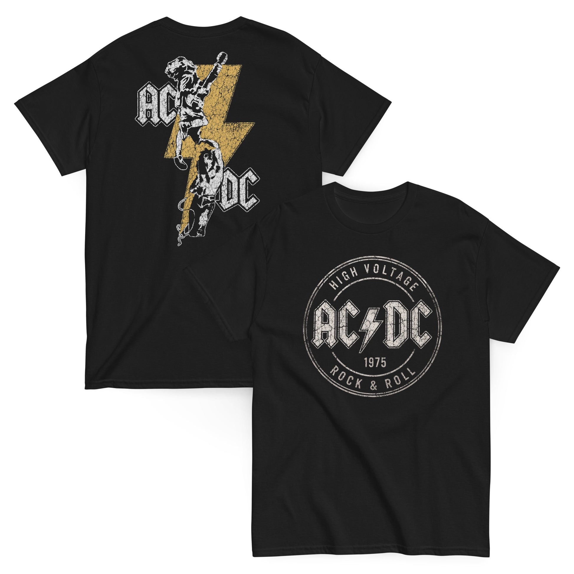 AC/DC Camiseta Hard Rock High Voltage Angus Young Unisex Premium