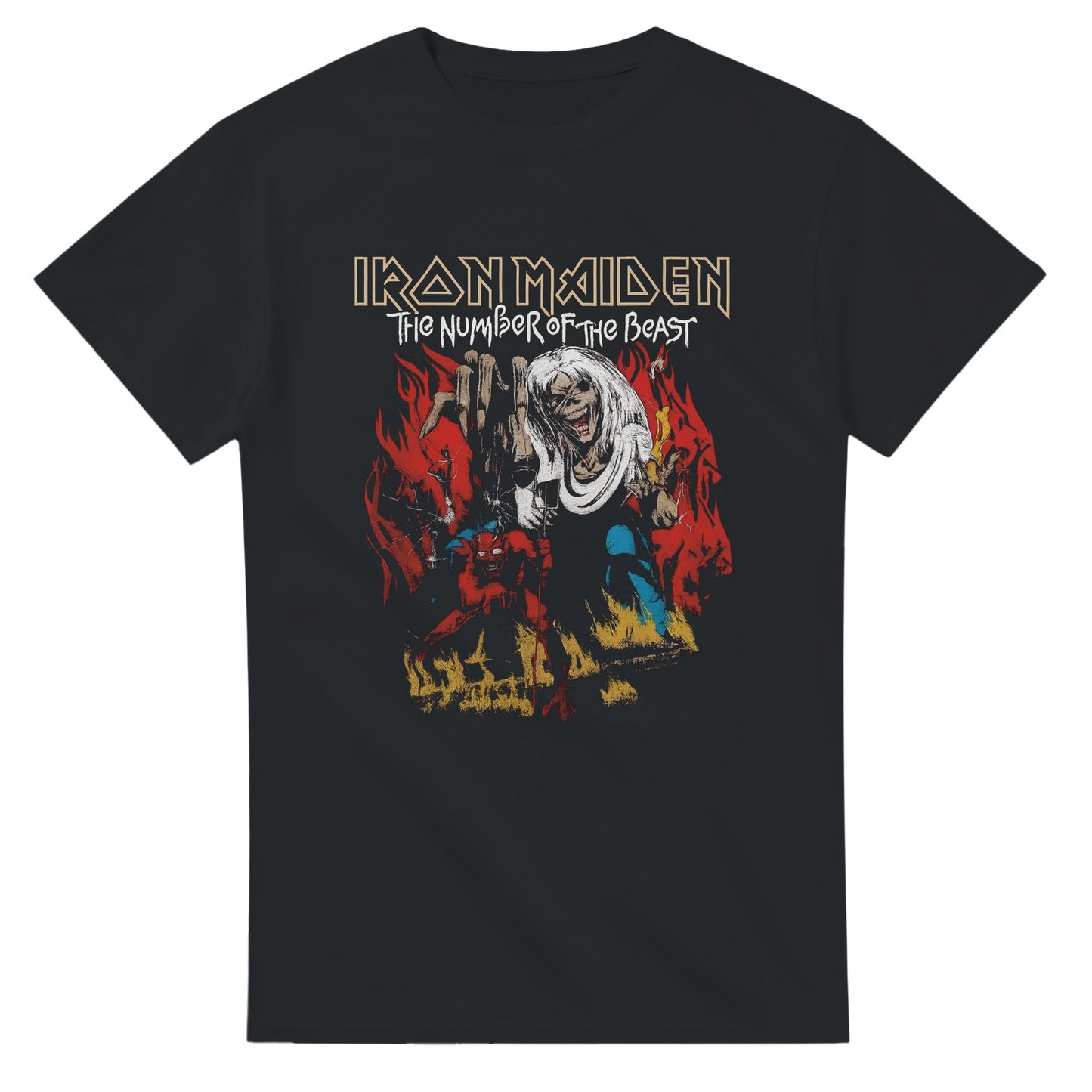 Iron Maiden Camiseta Heavy Metal Eddie The Head Unisex Clásica