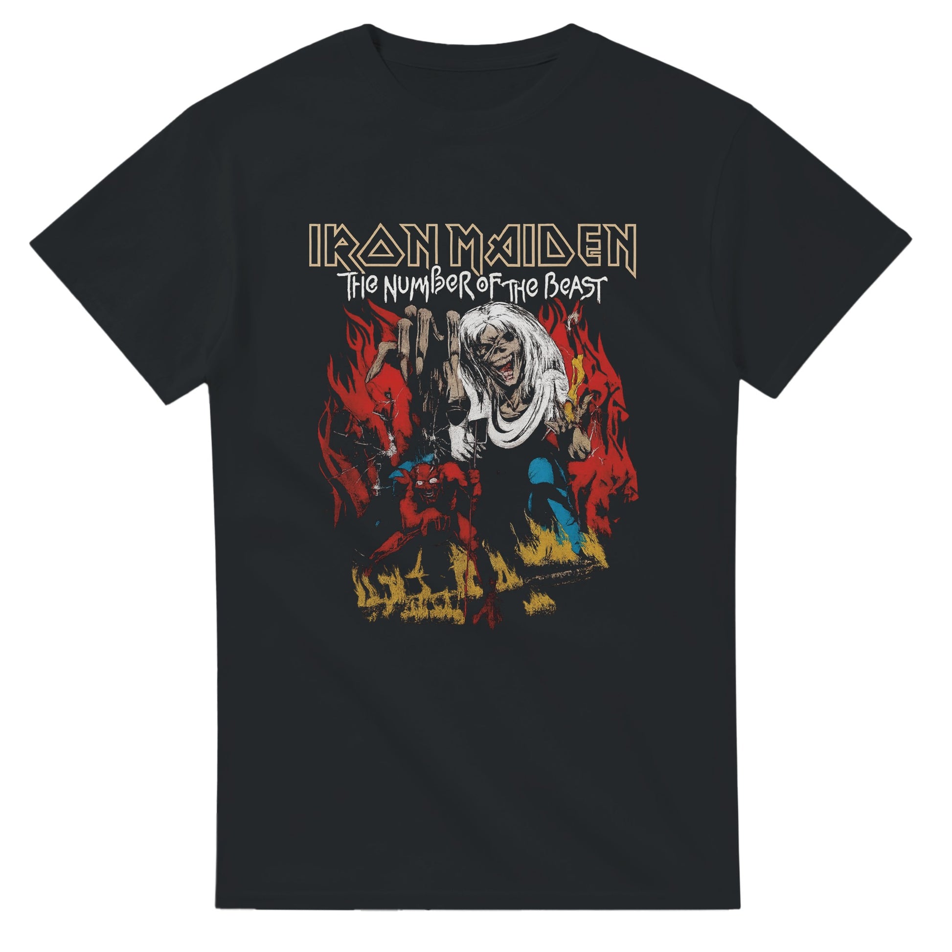 Iron Maiden Camiseta Heavy Metal Eddie The Head Unisex Clásica