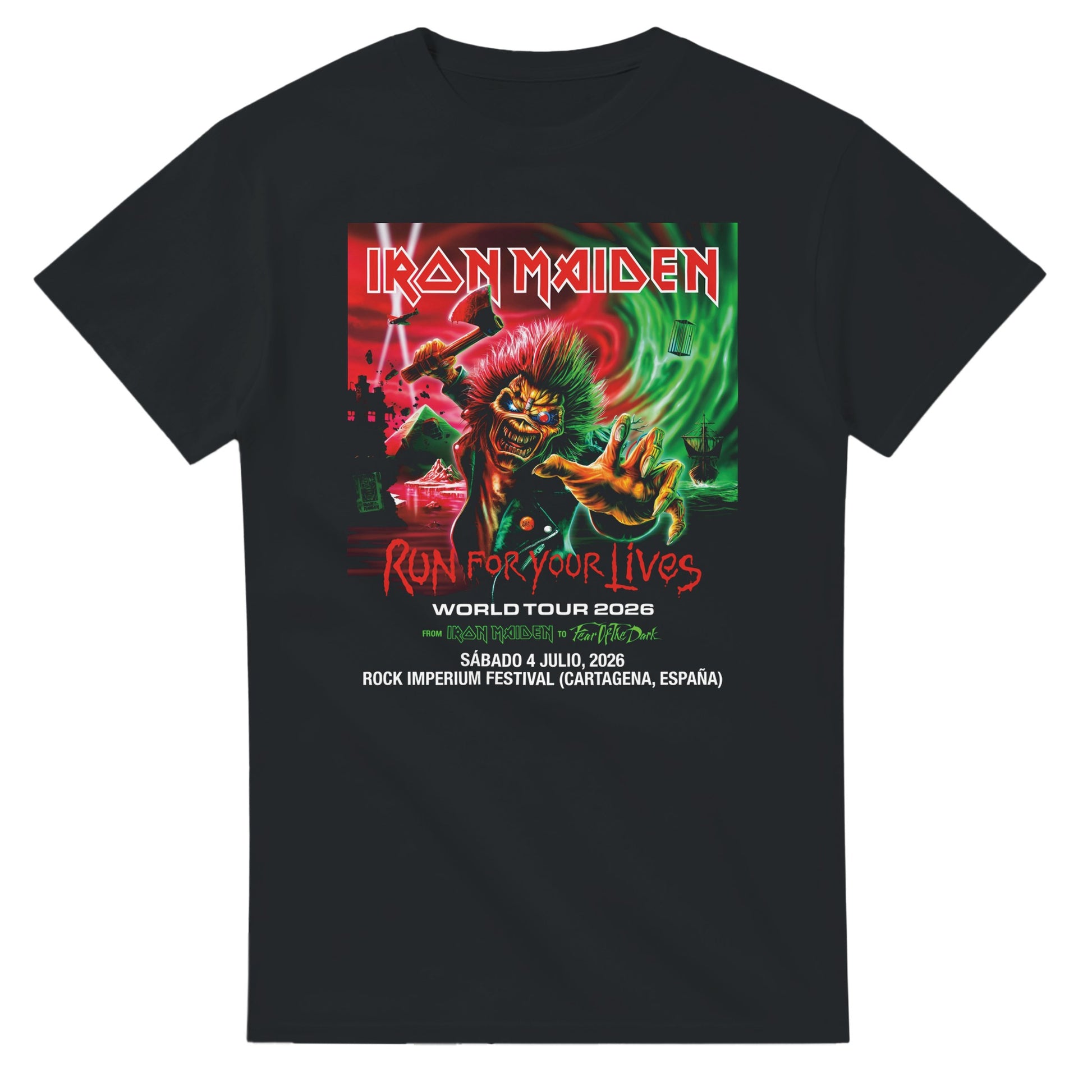 Iron Maiden Camiseta Heavy Metal Eddie Cartagena 2026 Unisex Premium