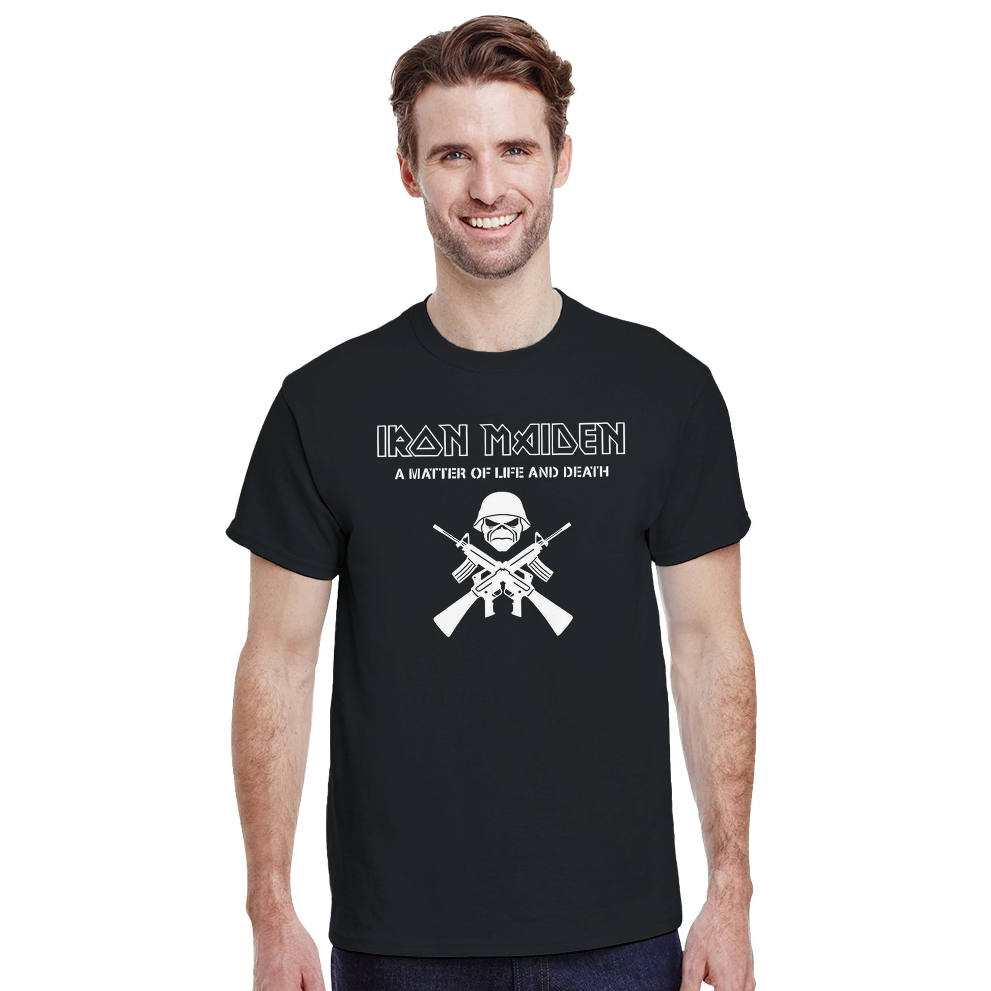 Iron Maiden Camiseta Heavy Metal A Matter of Life and Death Unisex Premium