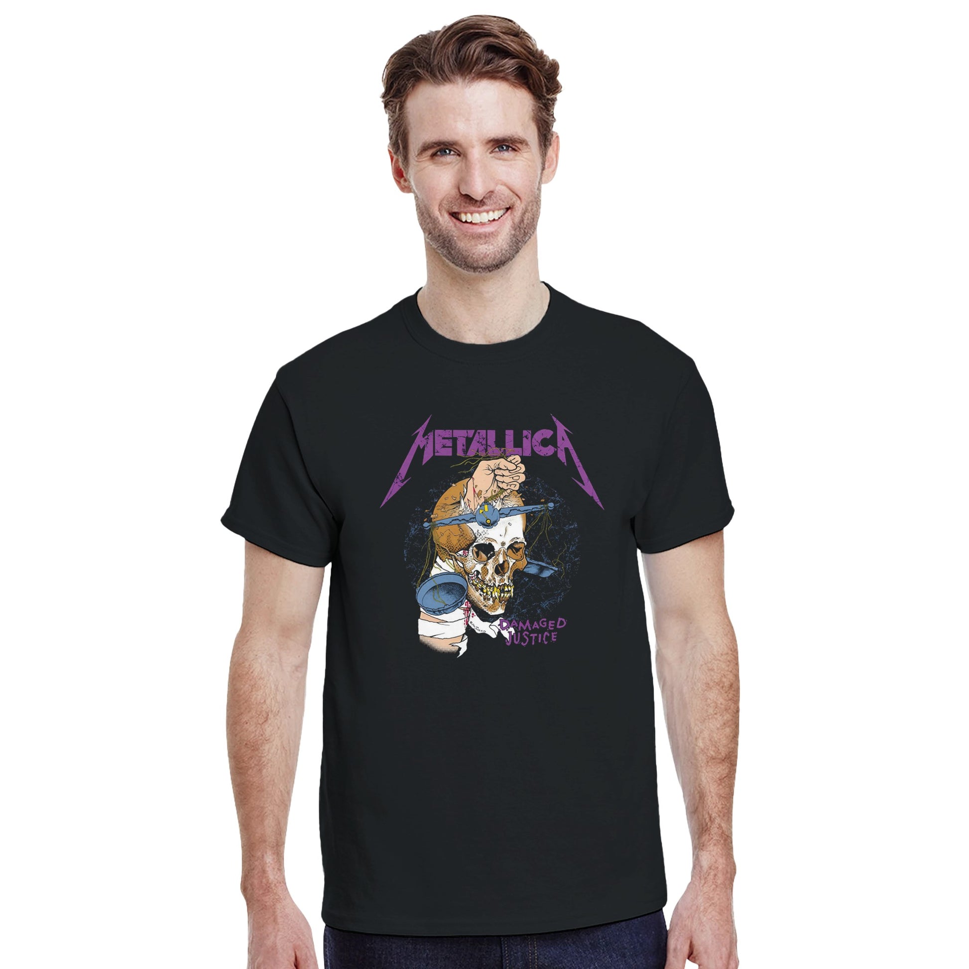 Metallica Camiseta Thrash Metal And Justice for All Unisex Clásica