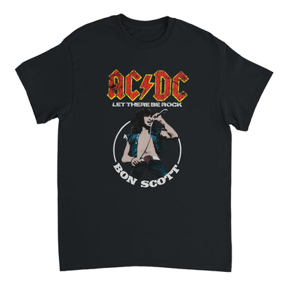 AC/DC Camiseta Hard Rock Bon Scott Let There Be Rock Unisex Clásica
