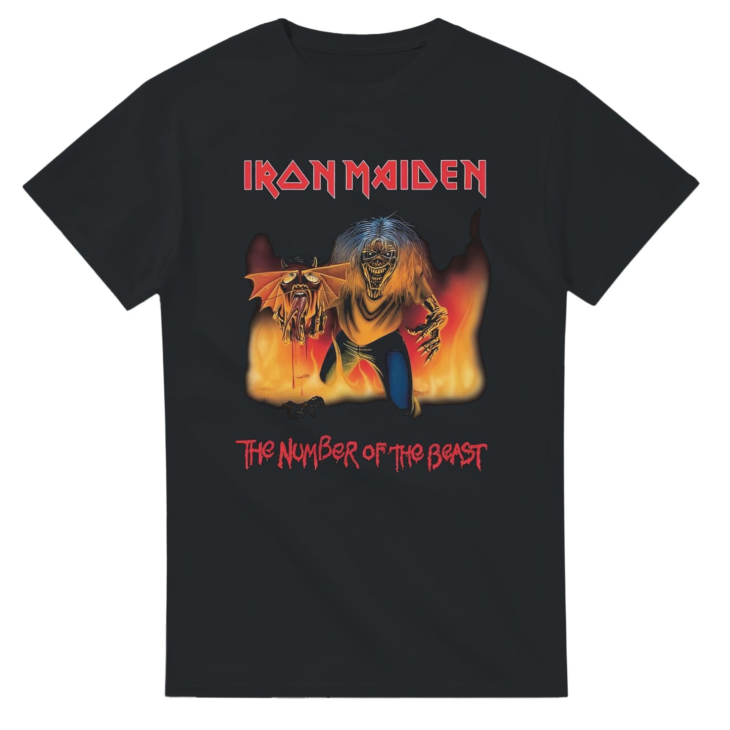 Iron Maiden Camiseta Heavy Metal Eddie Number of the Beast Unisex Premium