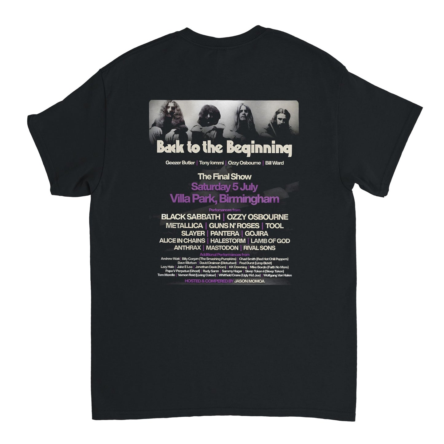 Black Sabbath Camiseta Heavy Metal Back to the Beginning Unisex Premium