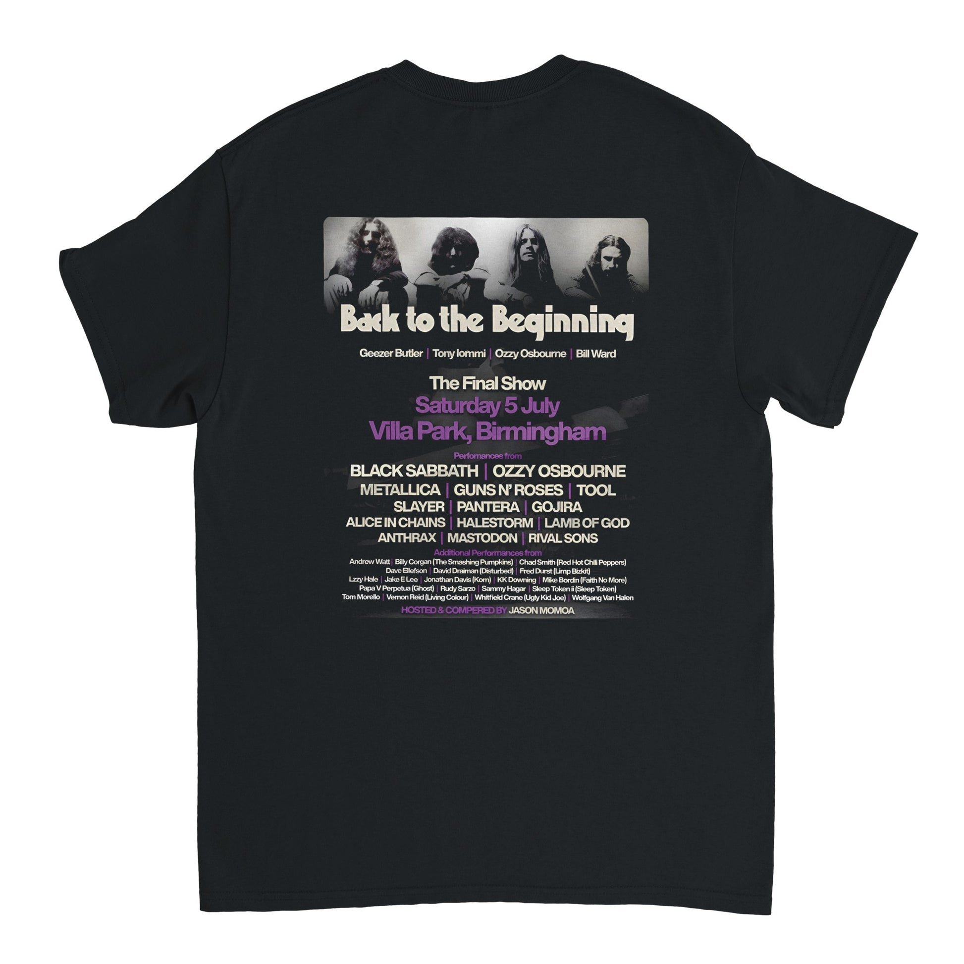 Black Sabbath Camiseta Heavy Metal Back to the Beginning Unisex Premium