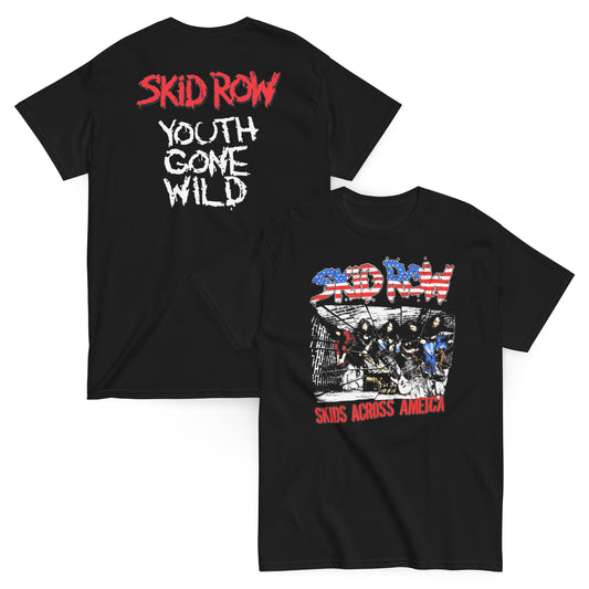 Skid Row Camiseta Glam Metal Youth Gone Wild Unisex Premium
