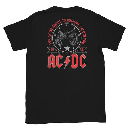 AC/DC Camiseta Hard Rock For Those About to Rock 1981 Unisex Clásica