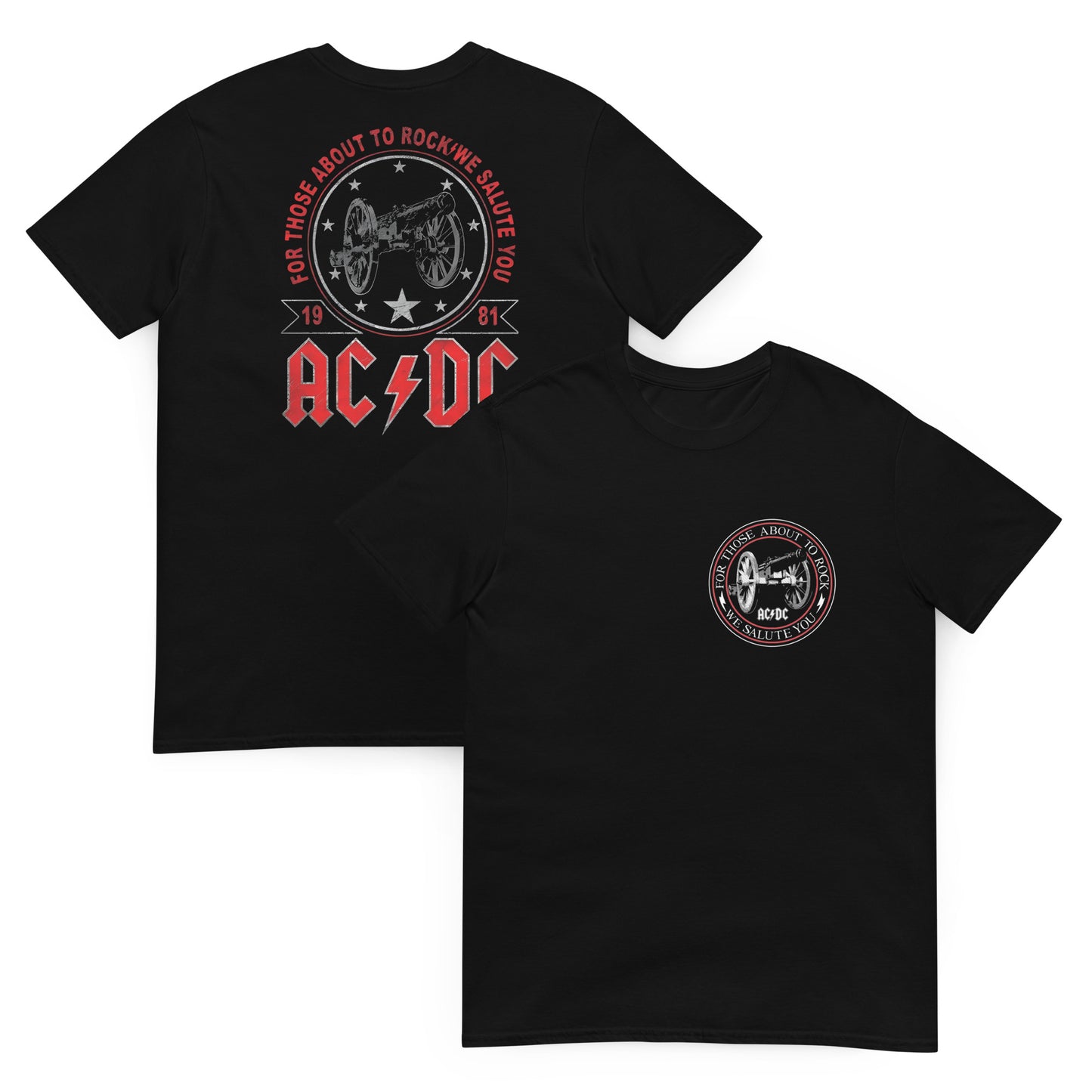 AC/DC Camiseta Hard Rock For Those About to Rock 1981 Unisex Clásica