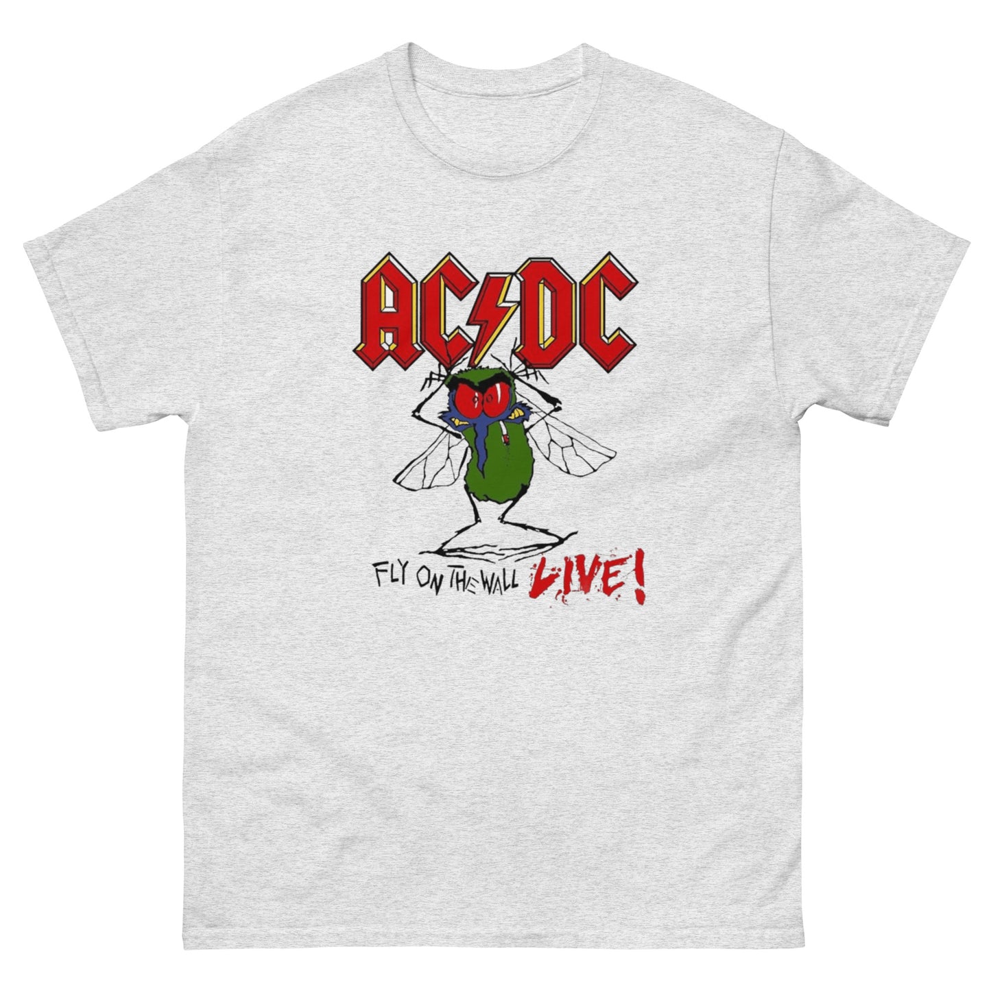 AC/DC Camiseta Hard Rock Fly on the Wall 1985 Unisex Clásica