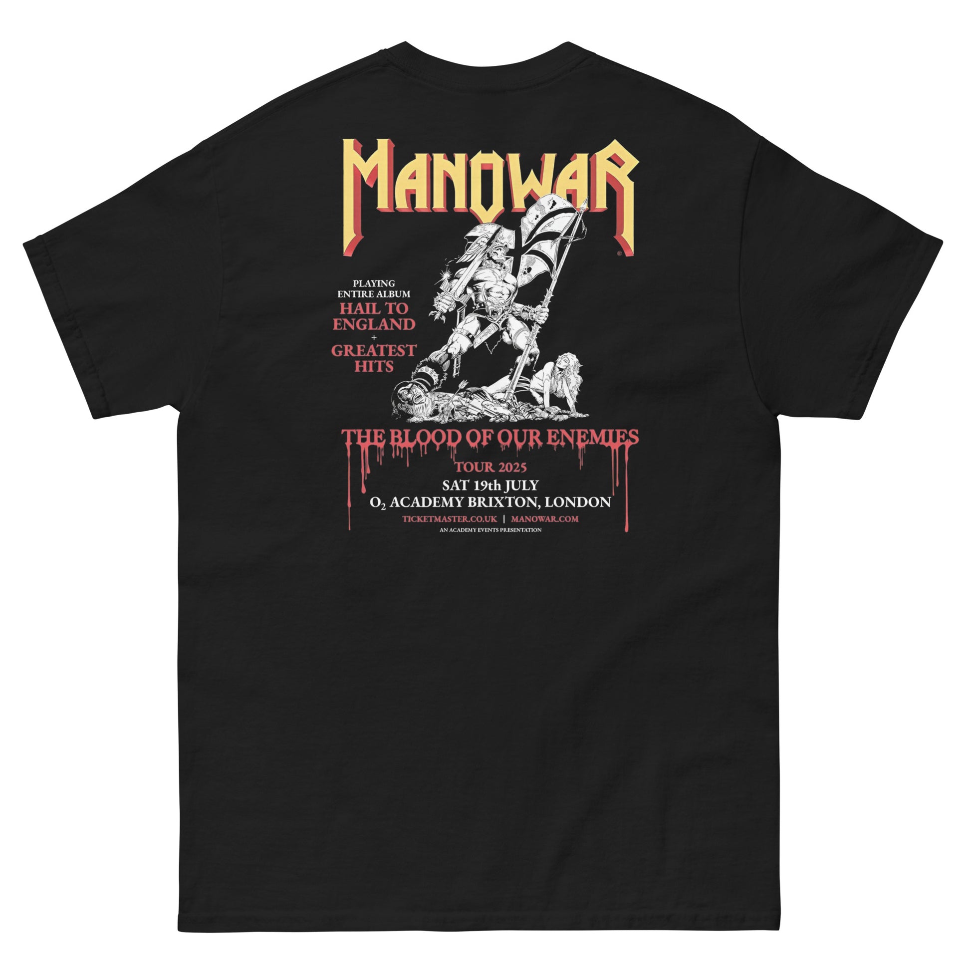 Manowar Camiseta Heavy Metal Unisex Clásica