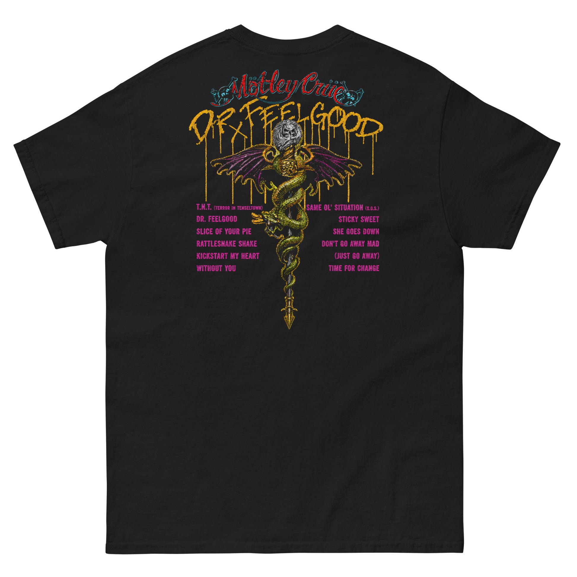 Mötley Crüe Camiseta Glam Metal Rattlesnake Shake Unisex Premium
