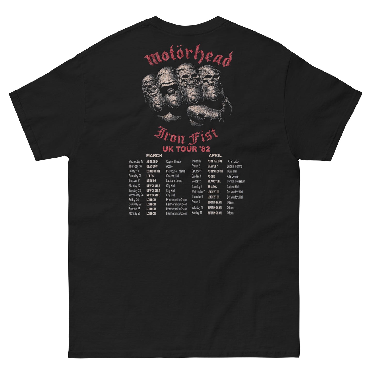 Motorhead Camiseta Heavy Metal Iron Fist Retro Unisex Clásica